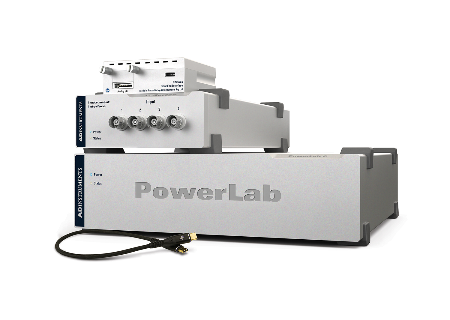 The all-new PowerLab C series, a modular data acquisition system designed to provide researchers with greater flexibility.