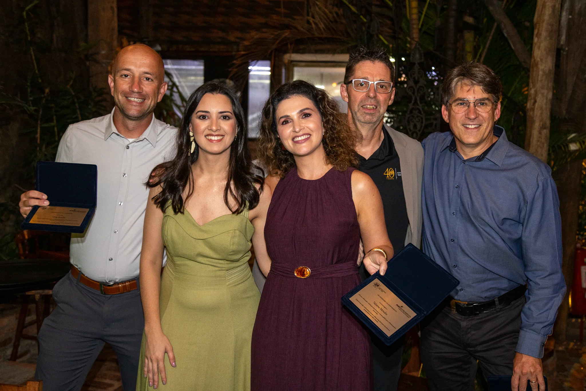 Award recipients group photo at the Brazil 40th anniversary celebration