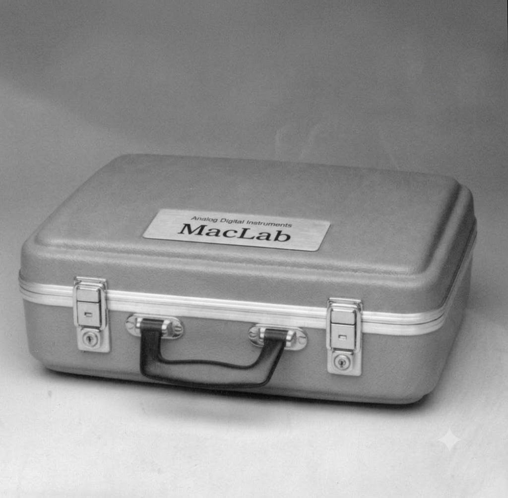MacLab in a black and white case, second view