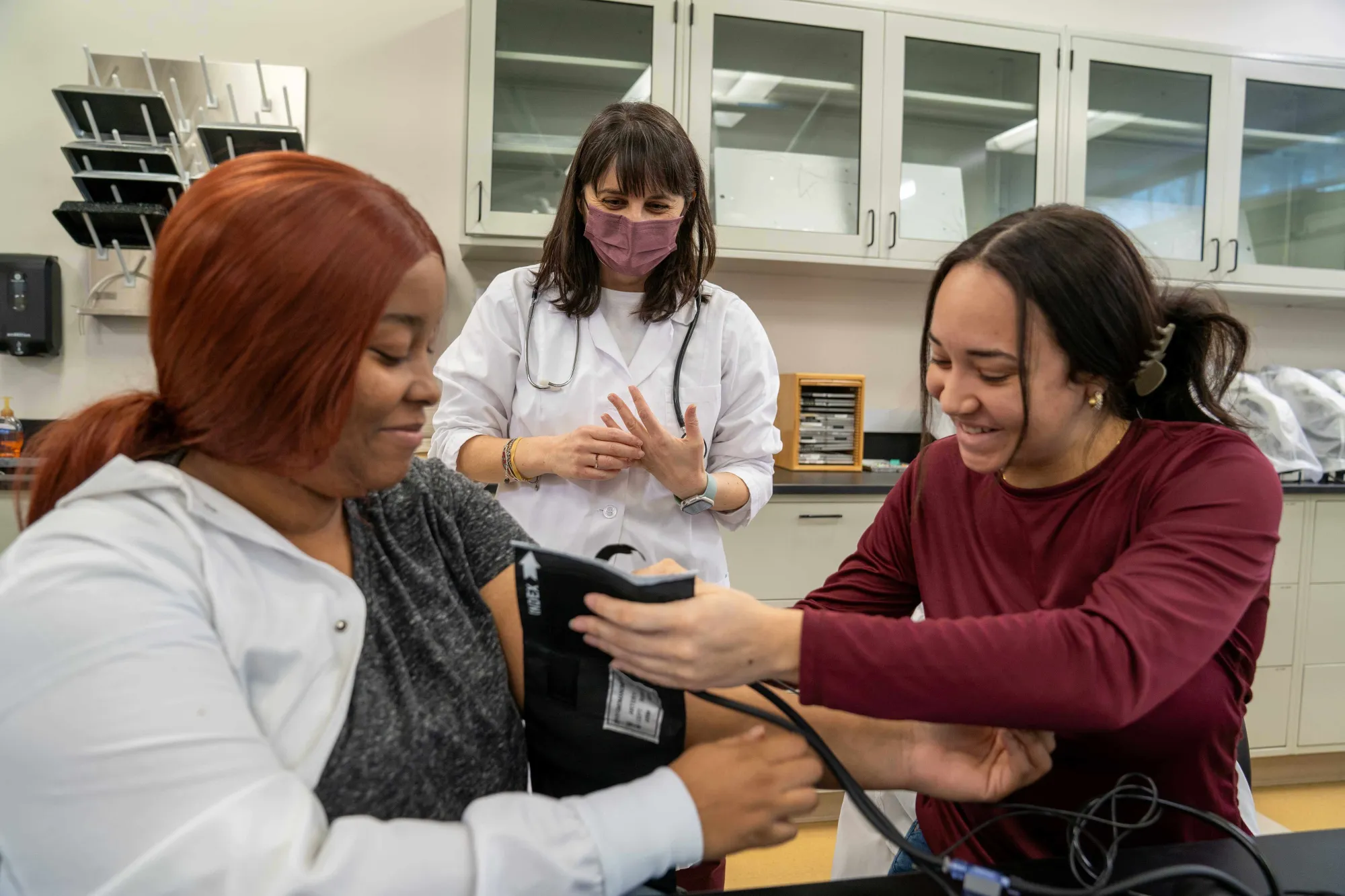 Three students using Lt sensors