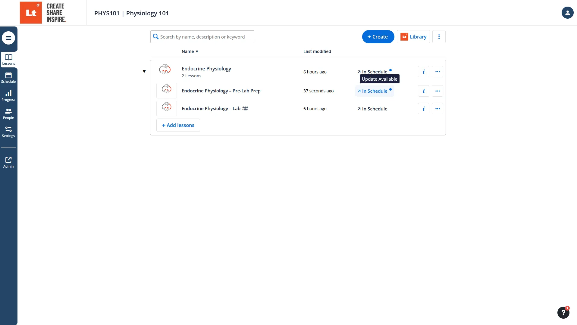 image of Lesson revision update available