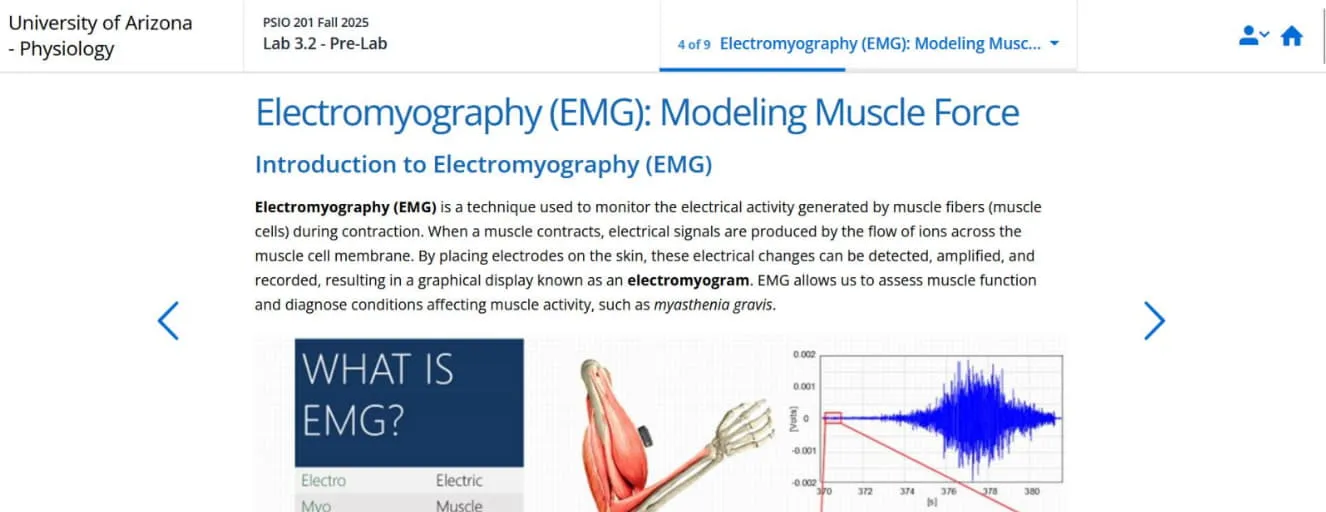 University of Arizona Lab Course Material in Lt