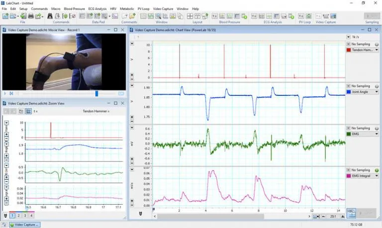 LabChart screen video capture