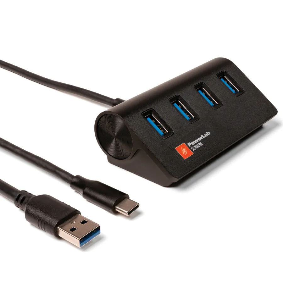 PowerLab Sensors 4 Port USB Hub