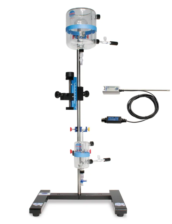 The fully assembled ADInstruments Teaching Organ Bath with a force transducer
