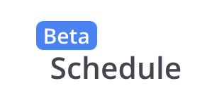 The button for the new schedule interface, showing a blue "Beta" tag.