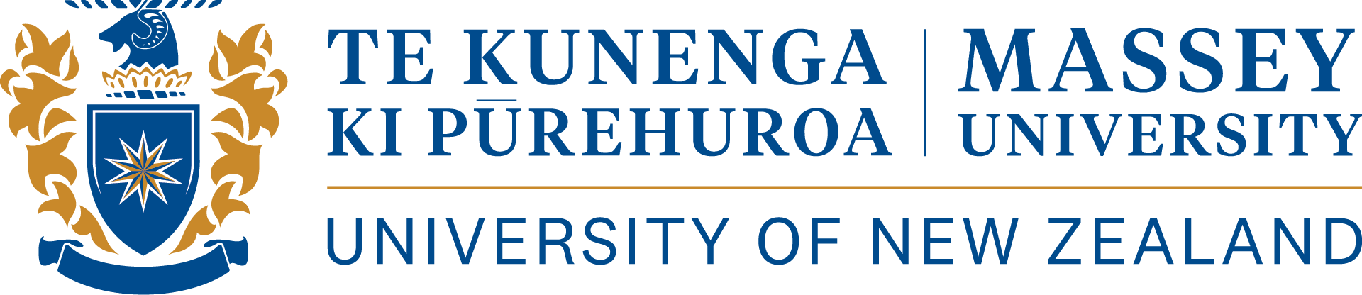 The Te Kunenga Ki Pūrehuroa | Massey University logo.
