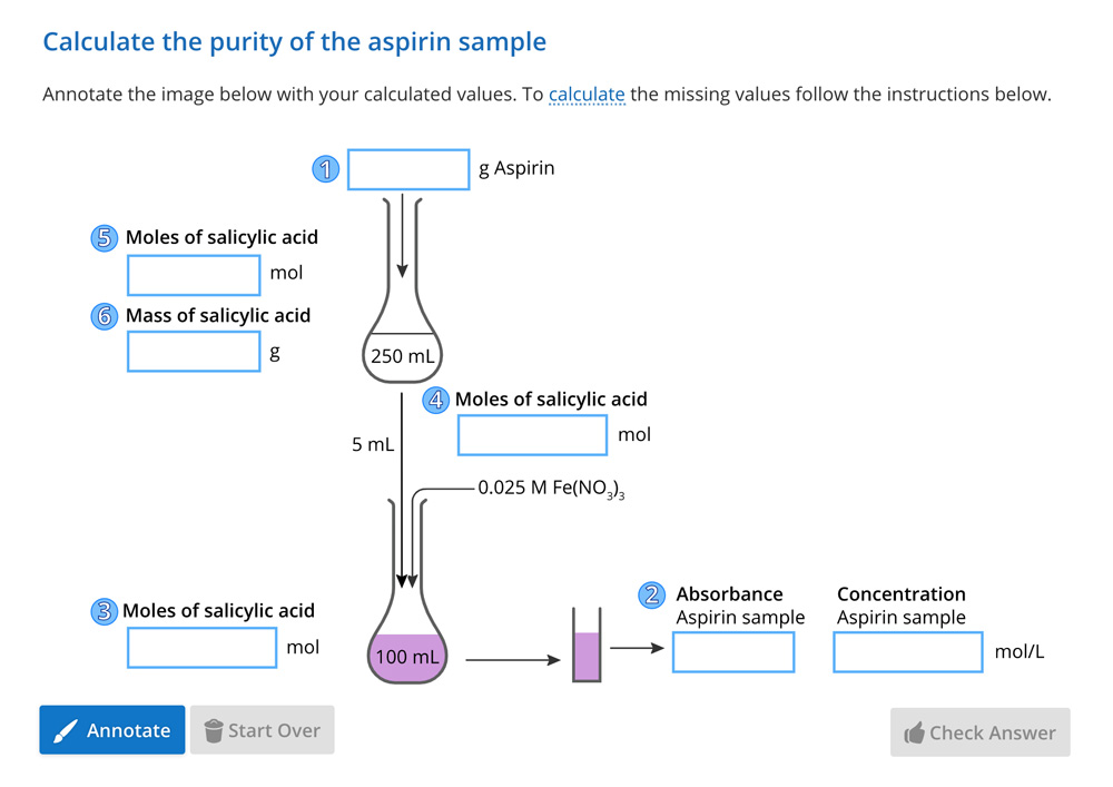 Calculate purity of aspirin | Chemistry Collection | Lt