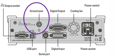 Grounding post on instrumentation to reduce noise